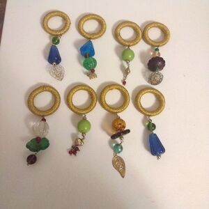 Glass & Silk Rope Napkin Holders Set Of 8 By Twos Company